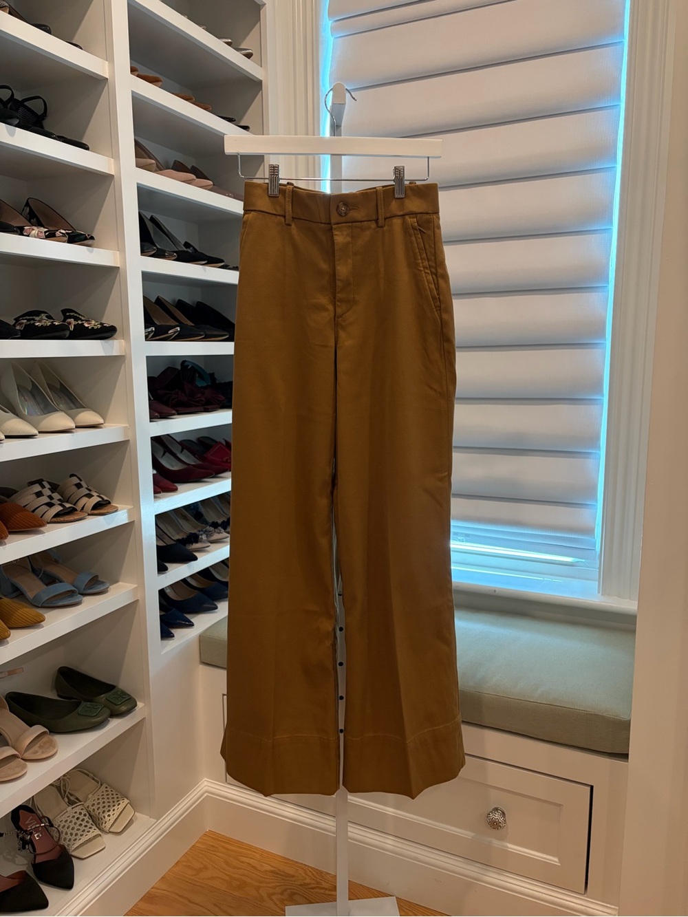 Spanx Flax Wide-Leg Stretch Twill Pants Sz XS